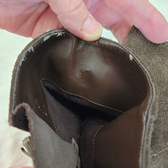 LAUREN Ralph Lauren McLeod Brown Leather Suede Riding Style Boot w/ Bridle 5.5 - Picture 12 of 15